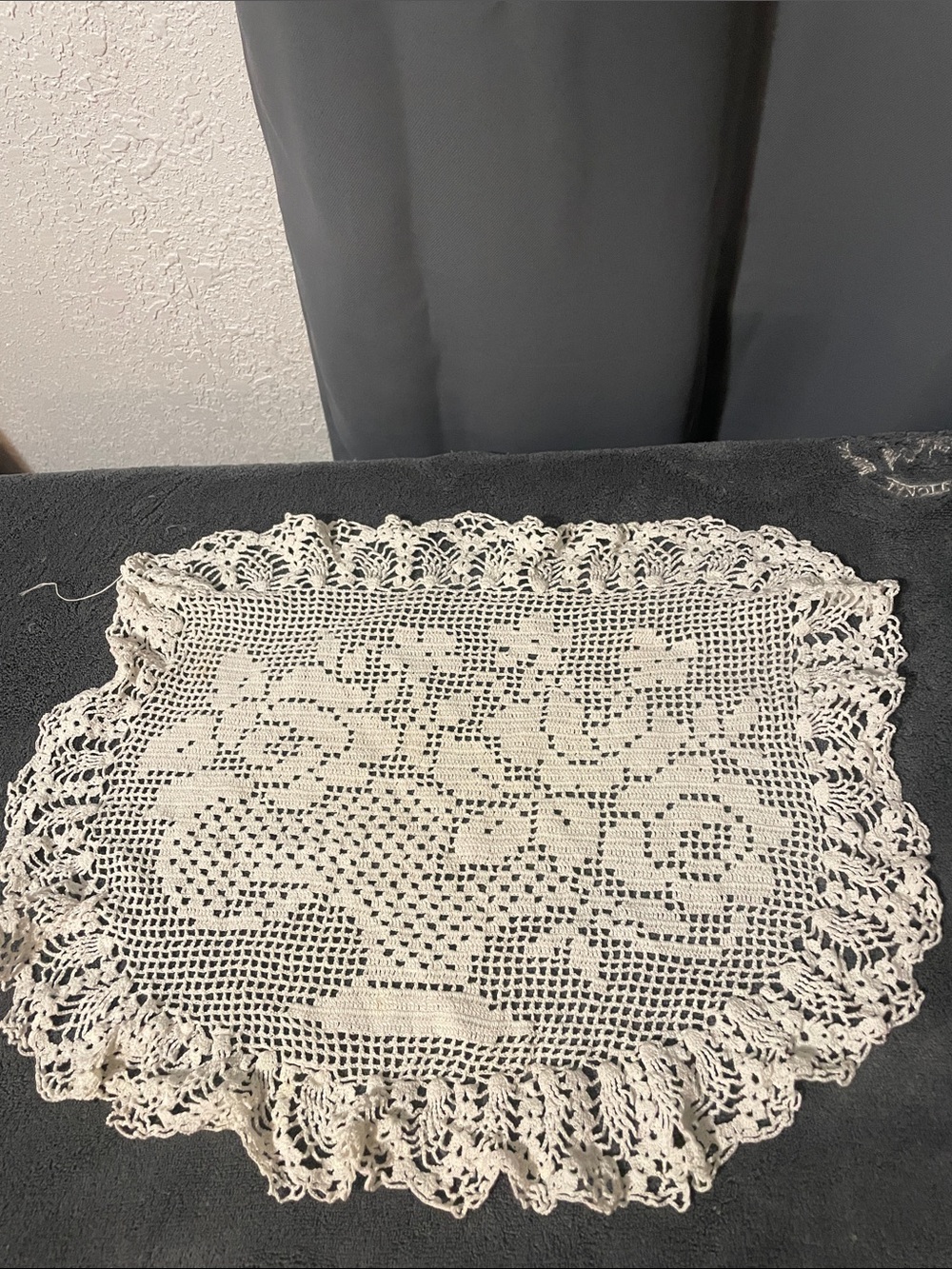 Handmade White Crochet Doily Decorative Table Accent Flowers